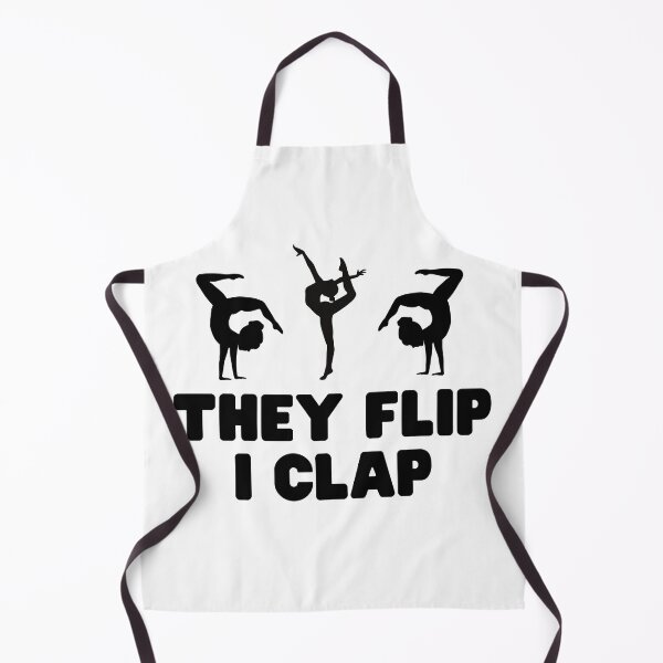 Item preview, They Flip, I Clap Gymnastics Dad Gymnastics Lover designed and sold by DesignDazzles.