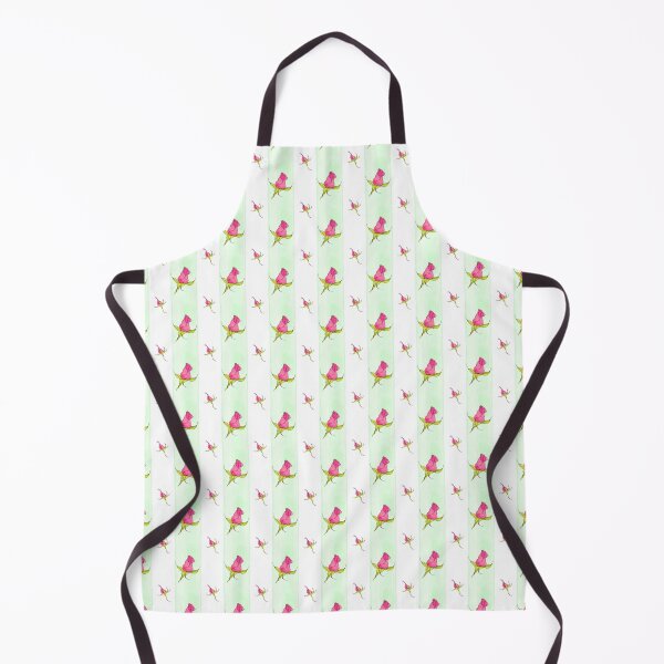 Item preview, Rosebuds and Stripes in Bright Pink designed and sold by magicgardenart.