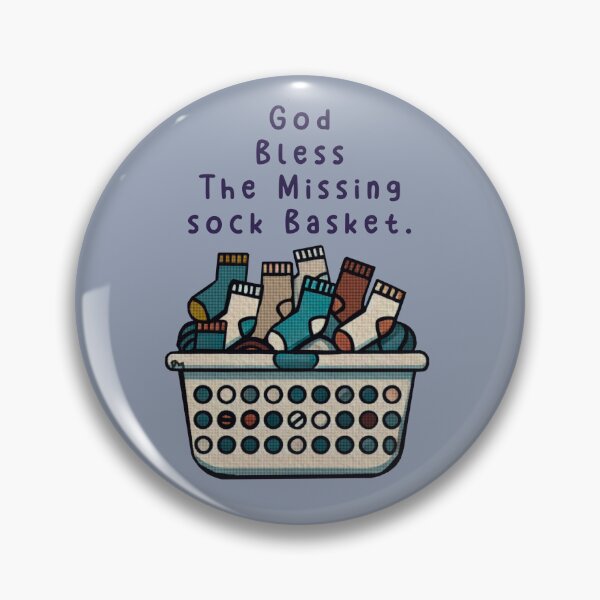 Item preview, God Bless The Missing Sock Basket  designed and sold by HappyRandomArt.