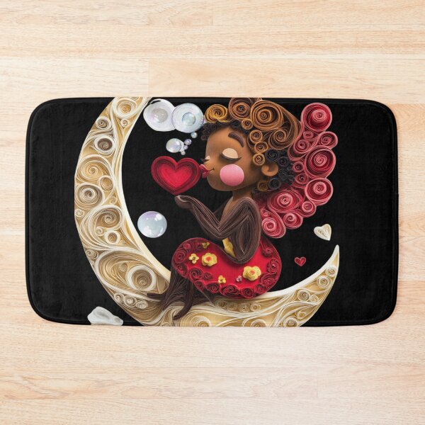 Item preview, African American Cute Cupid Girl designed and sold by PrintsByFrank.