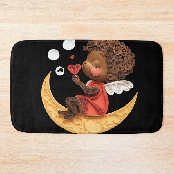 Item preview, African American Cute Cupid Girl designed and sold by PrintsByFrank.