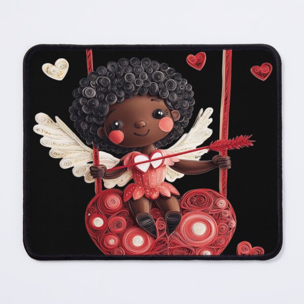 Item preview, African American Cute Cupid Girl designed and sold by PrintsByFrank.