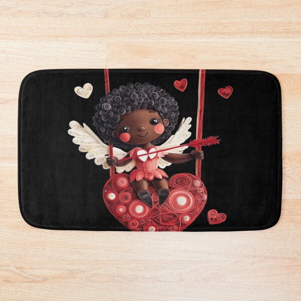 Item preview, African American Cute Cupid Girl designed and sold by PrintsByFrank.