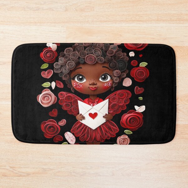 Item preview,  African American Cute Cupid Girl designed and sold by PrintsByFrank.
