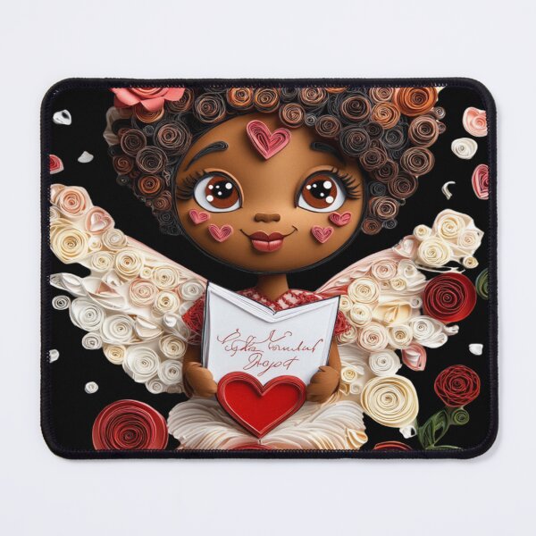 Item preview, African American Cute Cupid Girl designed and sold by PrintsByFrank.