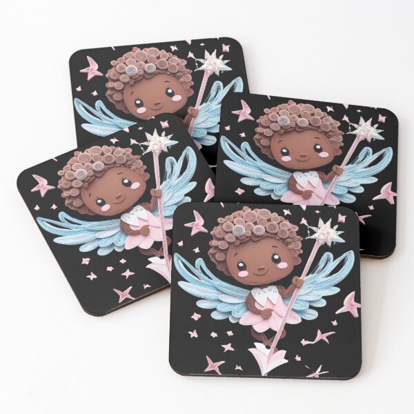 Item preview, African American Cute Cupid Girl designed and sold by PrintsByFrank.