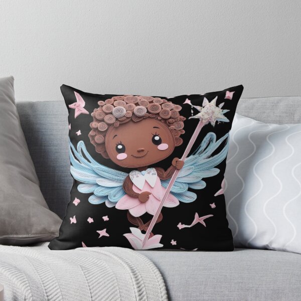 Item preview, African American Cute Cupid Girl designed and sold by PrintsByFrank.