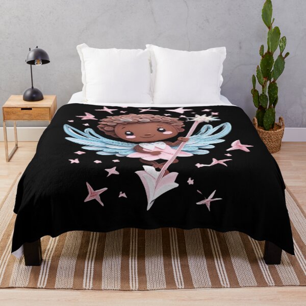 Item preview, African American Cute Cupid Girl designed and sold by PrintsByFrank.