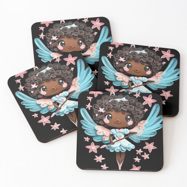Item preview, African American Cute Cupid Girl designed and sold by PrintsByFrank.