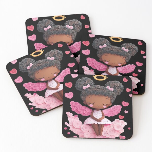 Item preview, African American Cute Cupid Girl designed and sold by PrintsByFrank.