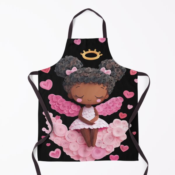 Item preview, African American Cute Cupid Girl designed and sold by PrintsByFrank.