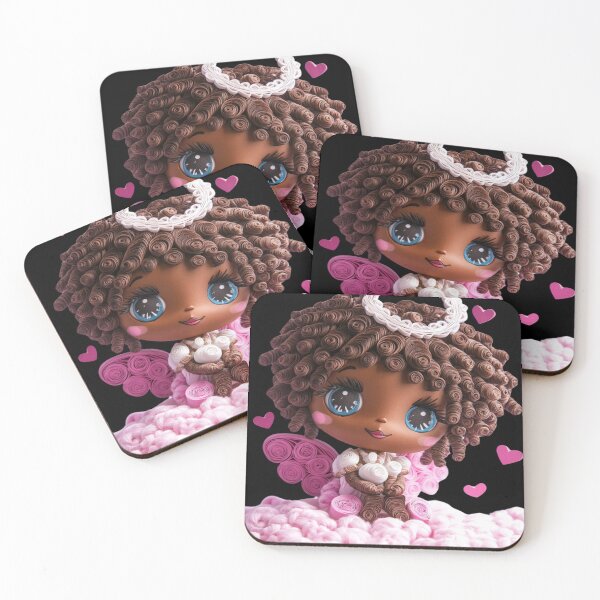 Item preview, African American Cute Cupid Girl designed and sold by PrintsByFrank.