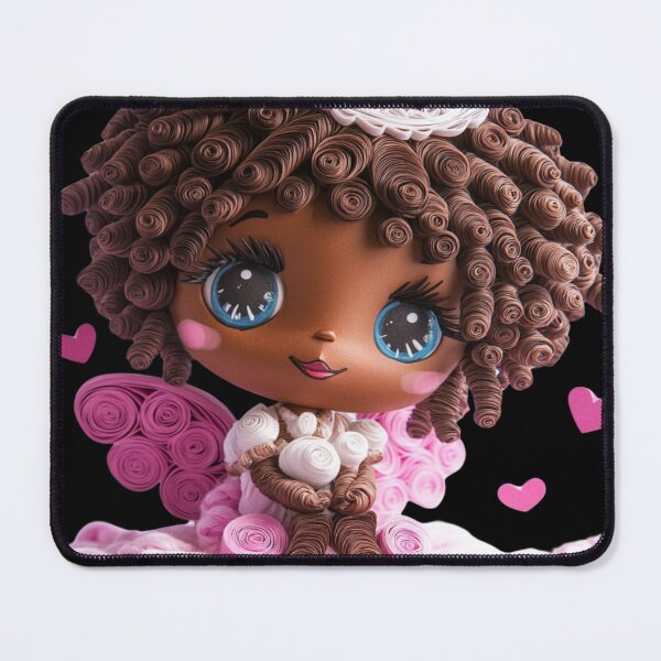 Item preview, African American Cute Cupid Girl designed and sold by PrintsByFrank.