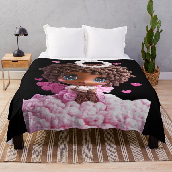 Item preview, African American Cute Cupid Girl designed and sold by PrintsByFrank.