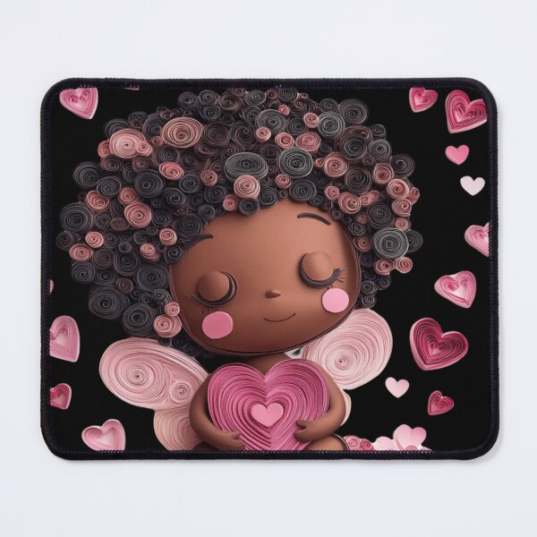 Item preview, African American Cute Cupid Girl designed and sold by PrintsByFrank.