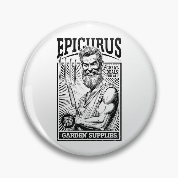 Item preview, Epicurus Garden Supplies Funny Philosophy Gardening Retro Ad designed and sold by GrandeDuc.