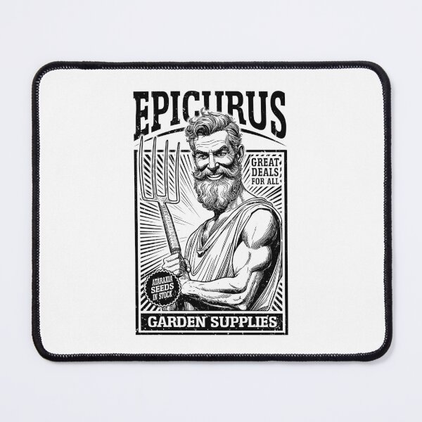 Item preview, Epicurus Garden Supplies Funny Philosophy Gardening Retro Ad designed and sold by GrandeDuc.