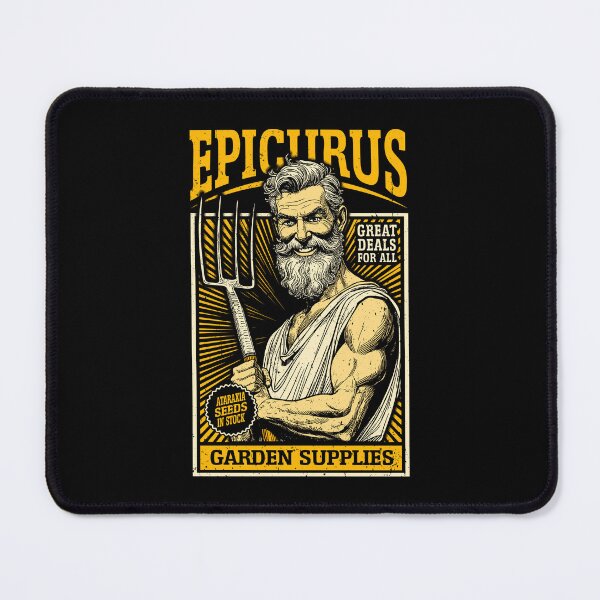 Item preview, Epicurus Garden Supplies Funny Philosophy Gardening Retro Ad designed and sold by GrandeDuc.