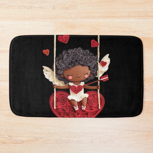 Item preview, African American Cute Cupid Girl designed and sold by PrintsByFrank.