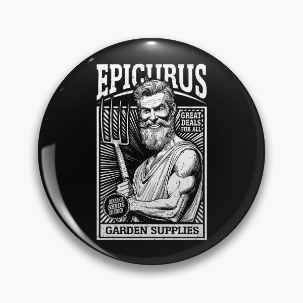 Item preview, Epicurus Garden Supplies Funny Philosophy Gardening Retro Ad designed and sold by GrandeDuc.