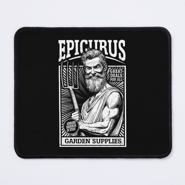 Item preview, Epicurus Garden Supplies Funny Philosophy Gardening Retro Ad designed and sold by GrandeDuc.