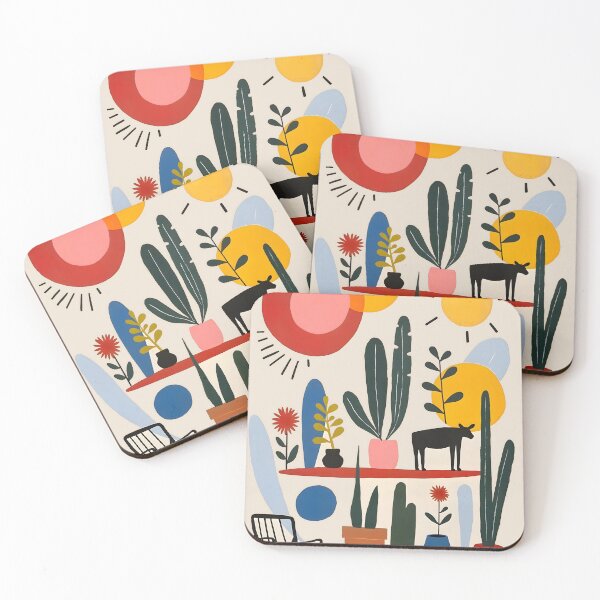 Item preview, Shelfie, Modern Home Goods Illustration, Eclectic Colorful Naive Art, Cute and Chic Bohemian Home Decor designed and sold by 83oranges.com.