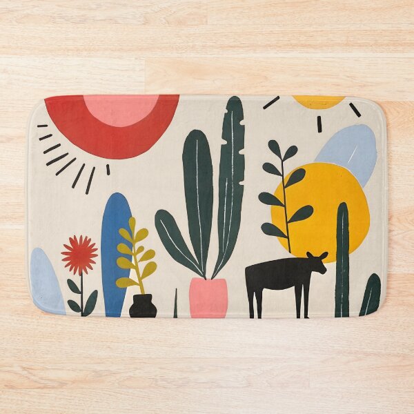 Item preview, Shelfie, Modern Home Goods Illustration, Eclectic Colorful Naive Art, Cute and Chic Bohemian Home Decor designed and sold by 83oranges.com.