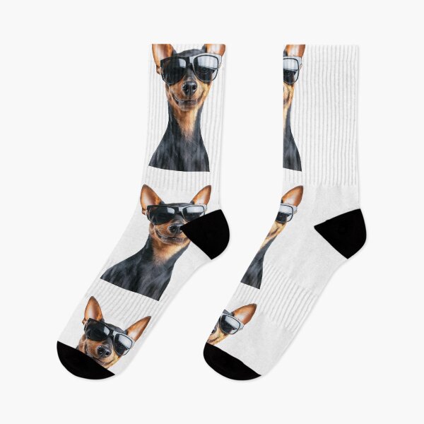 Artikelvorschau, Lustiger cooler Zwergpinscher Hund mit Sonnenbrille entworfen und verkauft von LazyOwlStore.