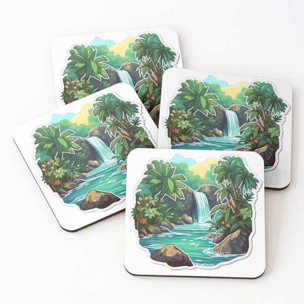 Item preview, Tropical Waterfall Paradise designed and sold by jgvisualarts.