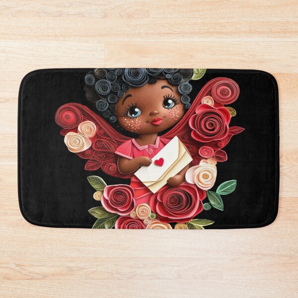 Item preview, African American Cute Cupid Girl designed and sold by PrintsByFrank.