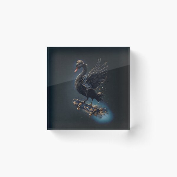 Item preview, Wings of freedom the black swan on the skateboard. designed and sold by nicky2342.