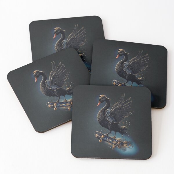 Item preview, Wings of freedom the black swan on the skateboard. designed and sold by nicky2342.