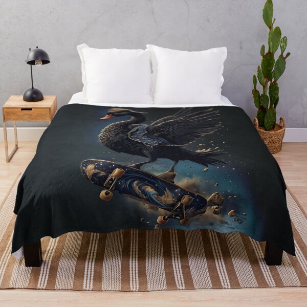 Item preview, Wings of freedom the black swan on the skateboard. designed and sold by nicky2342.