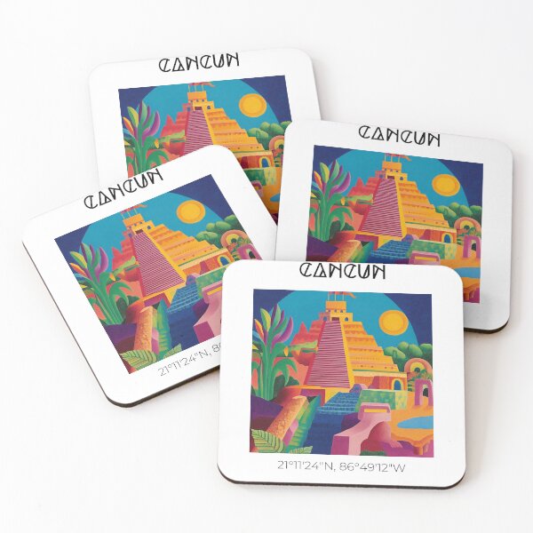 Item preview, Cancun with GPS Coordinates designed and sold by WhimsiesandWow.