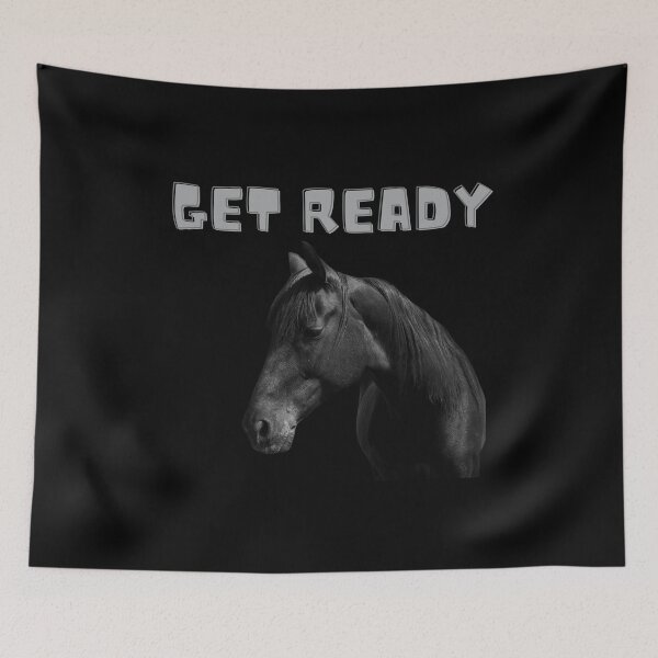 Item preview, Get Ready Horse - Motivational Equestrian Art designed and sold by Colorful-Garden.