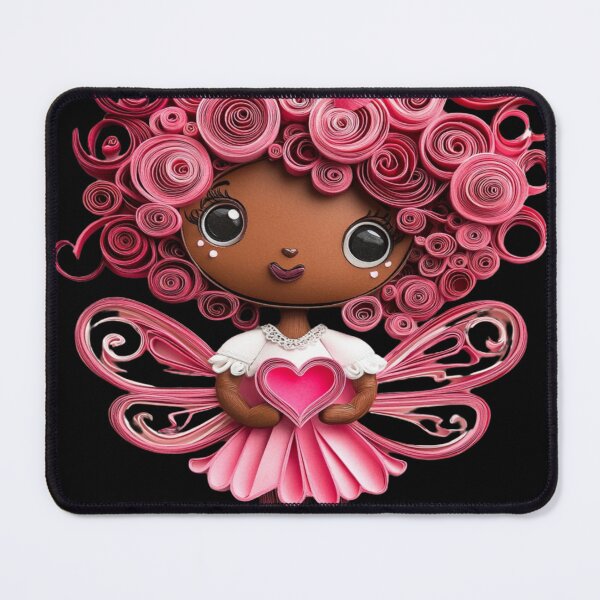 Item preview, African American Cute Cupid Girl designed and sold by PrintsByFrank.