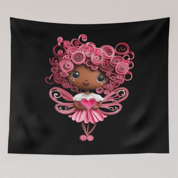 Item preview, African American Cute Cupid Girl designed and sold by PrintsByFrank.