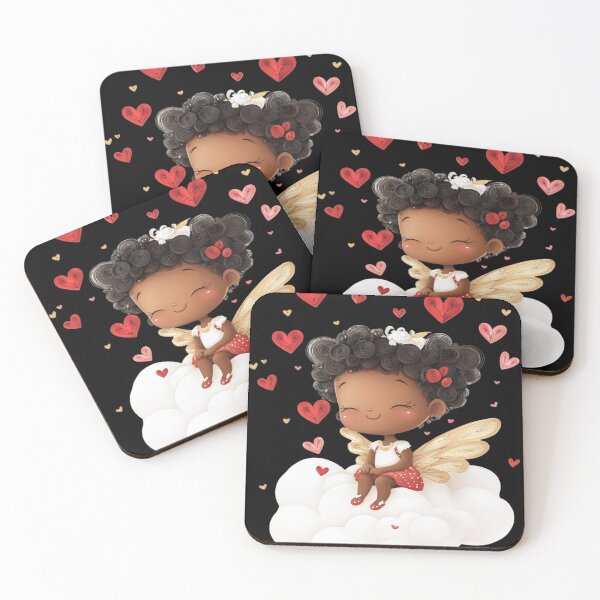 Item preview, African American Cute Cupid Girl designed and sold by PrintsByFrank.