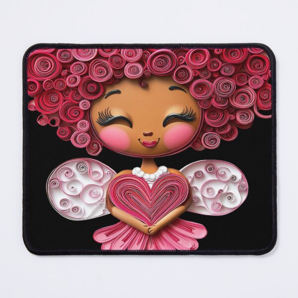 Item preview, African American Cute Cupid Girl designed and sold by PrintsByFrank.
