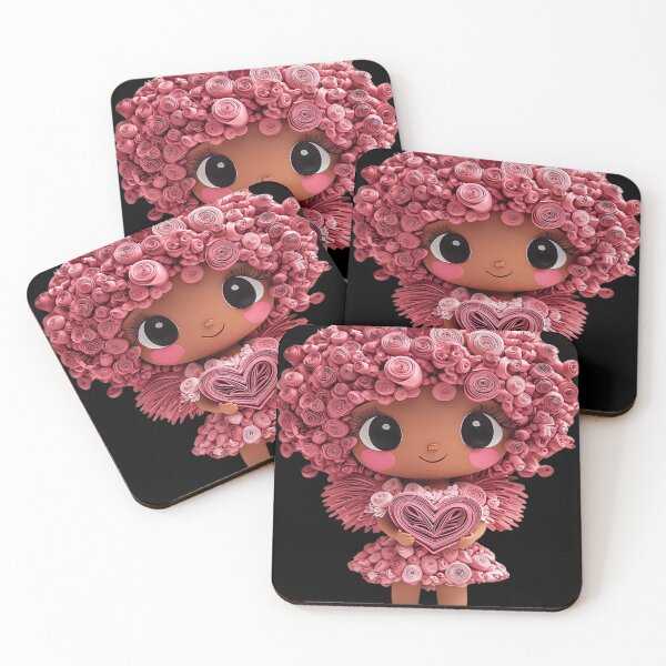 Item preview, African American Cute Cupid Girl designed and sold by PrintsByFrank.