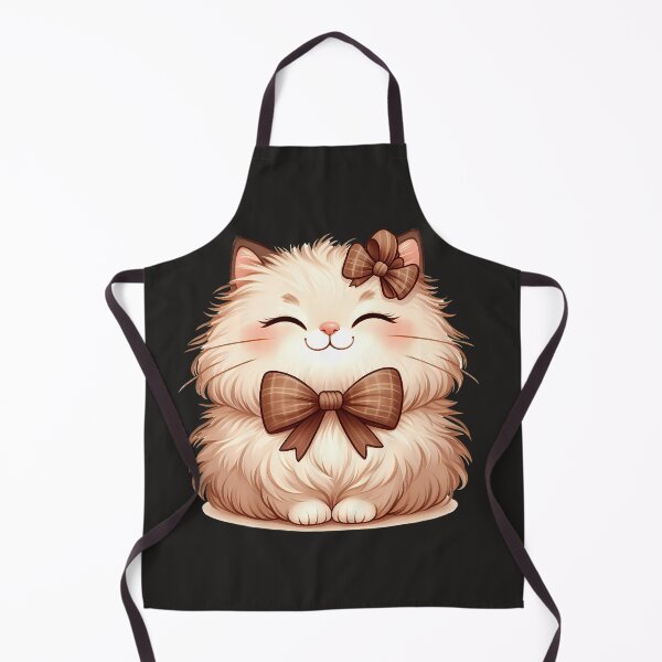 Item preview, A0621 Fluffy Bow-Tied Cat – Adorable Cat Art, Cute Cat Illustration, Perfect for Kids Rooms, Gifts, Nursery Decor, and Playful Spaces designed and sold by angieart68.