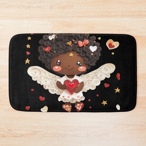 Item preview,  African American Cute Cupid Girl designed and sold by PrintsByFrank.