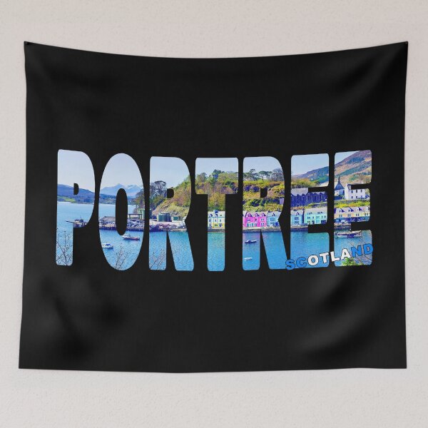 Item preview, PORTREE Scotland - Isle of Skye Fishing Port Coloured Houses designed and sold by Adam Gormley.