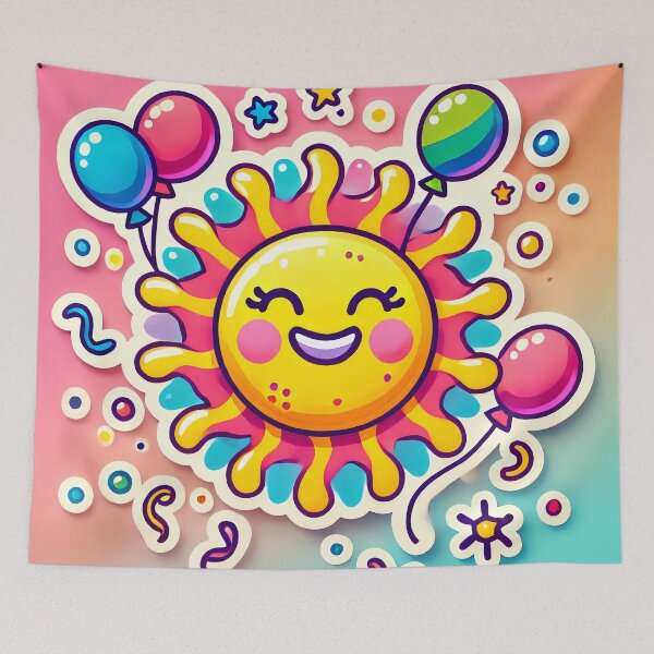 Item preview, Diseño de calcomanía alegre y vibrante designed and sold by Peelya.