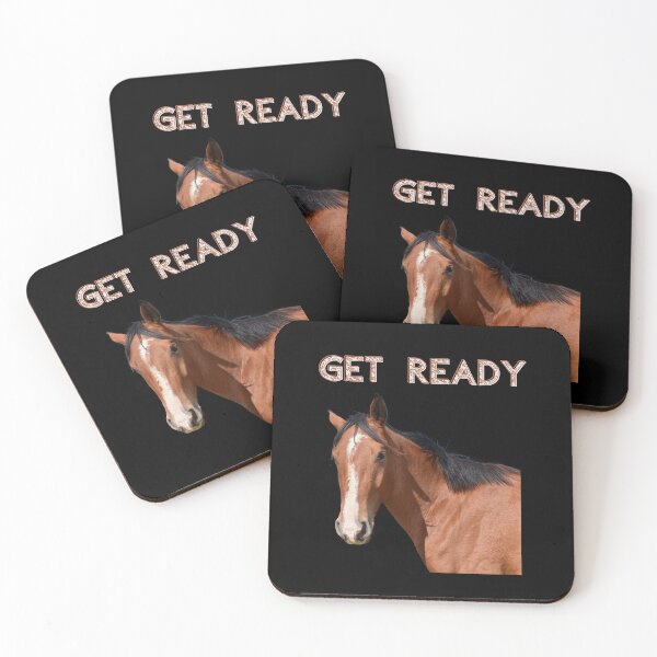 Item preview, Get Ready Horse - Motivational Equestrian Art designed and sold by Colorful-Garden.