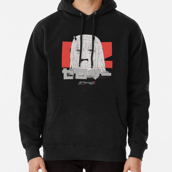 Zero Two 02 ゼ ロ ツ ー version noire Sweat à capuche épais