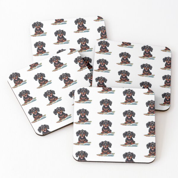 Item preview, Surfing Dachshund Sticker – Adorable Wiener Dog on Surfboard designed and sold by Stickers by @molllyclare.