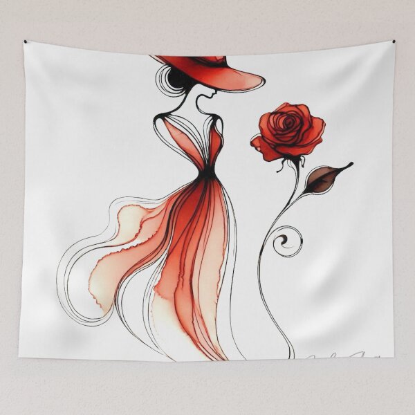 Item preview, Woman with Rose designed and sold by MidaArt.