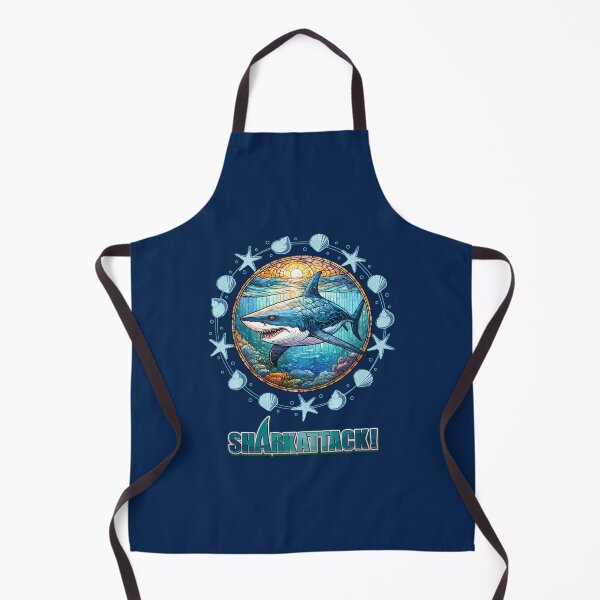 Item preview, Blue and Dangerous Shark comming out Waves 4-aquatic Summer theme designed and sold by CosmicNook1.