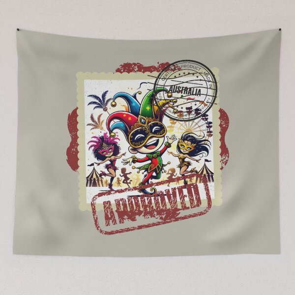 Item preview, Carnival, APPROVED! Festive Journey In Black Red White Hues designed and sold by SplashTastic.